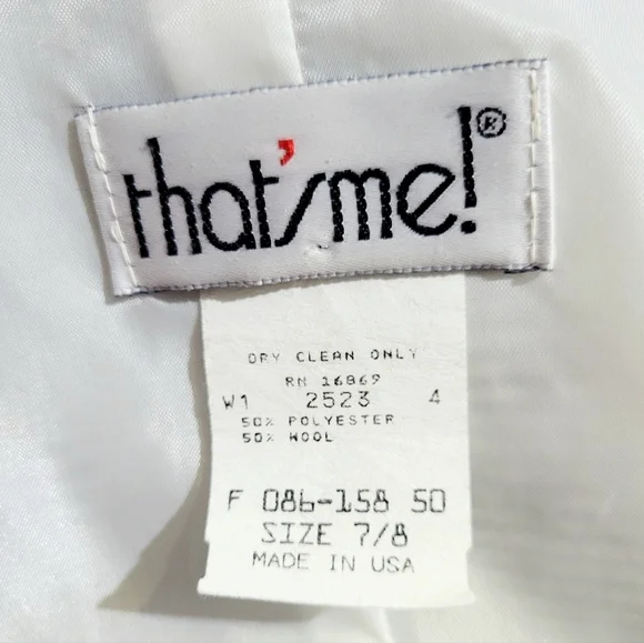 That's Me! Women's Wool Blend Blazer Size 7/8 Tan Brown Checkered Made in USA - Picture 9 of 10